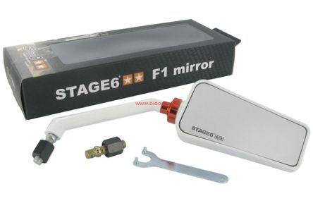 Lusterko Stage6 F1 Style M10, prawe, białe