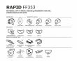 KASK LS2 FF353 RAPID POPPIES BLACK WHITE  - 3