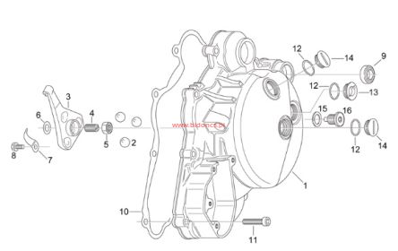 Sprzęgło nakrętka śruby regulującej (kontra)  Aprilia RS 125