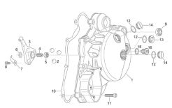 Sprzęgło nakrętka śruby regulującej (kontra)  Aprilia RS 125