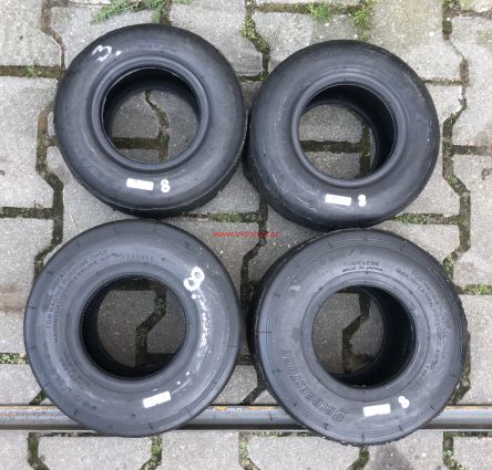 Komplet opon kartingowych marki Bridgestone slik nr.8  4/10-5 5/11-5